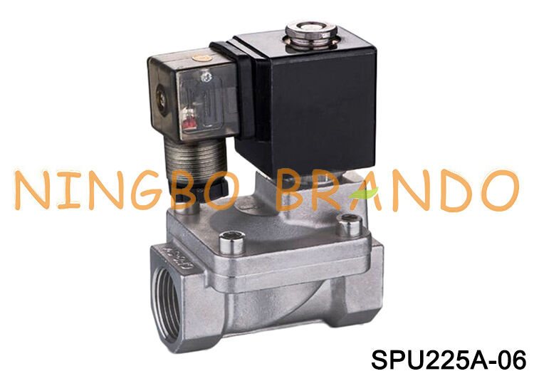 3/4'' SPU225A-06 Shako Tip 2/2 Yollu Paslanmaz Solenoid Valf 220V