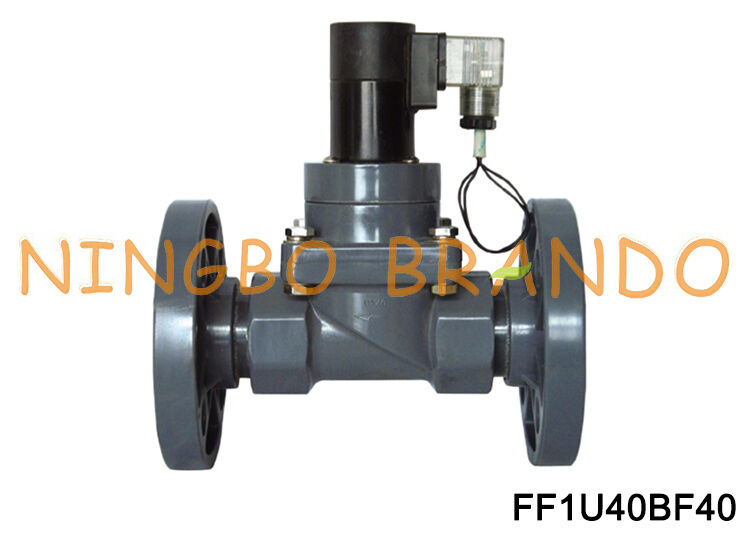 1-1/2'' Flanşlı Diyaframlı Vana UPVC DN40 Korozyon Önleyici Vana 220V 110V 24V
