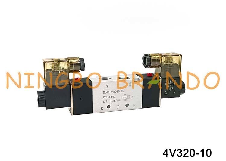 AirTAC Tip 4V320-10 DC12V 3/8'' Çift Solenoid 5/2 Yollu Solenoid Hava Valfi