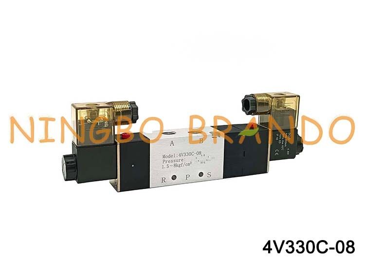 AIRTAC Tipi Solenoid Valf Hava Valfi 4V330C-08 DC 12V 24V AC 110V 220V