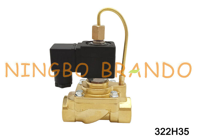 G1/2 İnç Normalde Açık Solenoid Valf 40bar Parker Tipi 322H35 AC220V