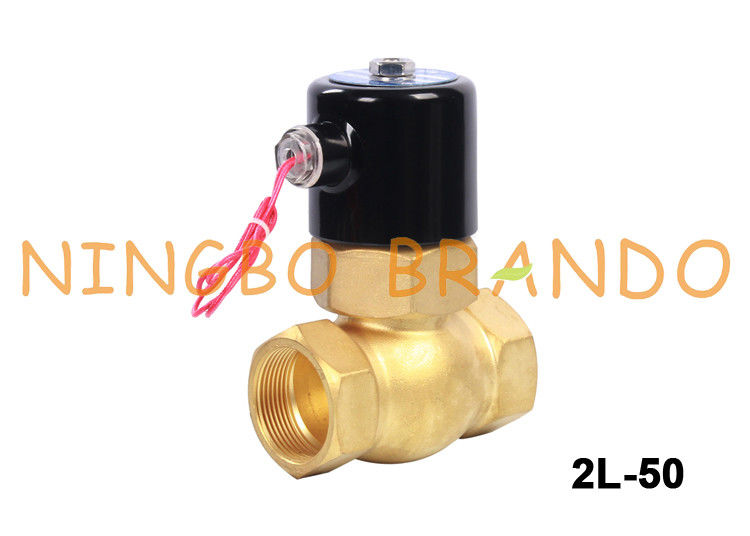 UNI-D Tipi US-40 2L-40 1-1 / 2 &quot;2/2 Yollu NC Servo Pilot Kumandalı Pirinç Solenoid Vana AC110V AC220V DC24V