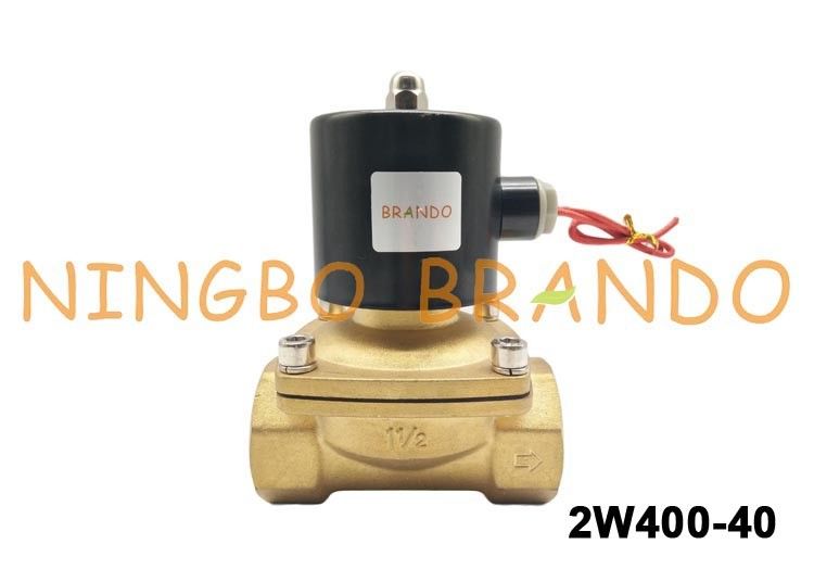 1-1 / 2 &quot;UNI-D Tipi UW-40 2W400-40 Pirinç Akış Kontrol Solenoid Vana Su Gaz Yağı Için