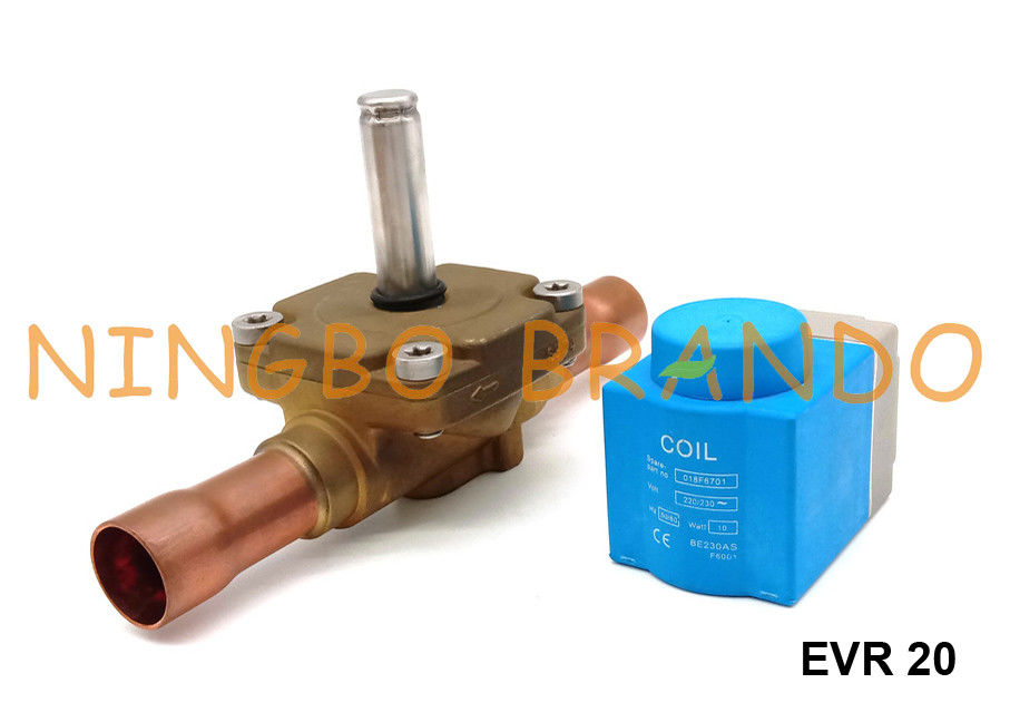 Soğutma için Sıvı Solenoid Valf Danfoss Tipi EVR 20 NC 7/8 '' 032L1240