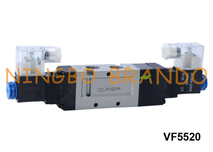 VF5520 SMC Tipi Pnömatik Solenoid Valf 5 Yollu 3 Pozisyon 24V 220V