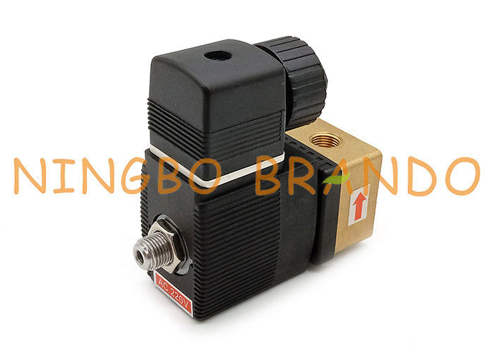 AC110V DC24V 1/4 &amp; quot; 1/8 &amp; quot; İnç Dişli 3 Yollu 6014 Pirinç Solenoid Valf