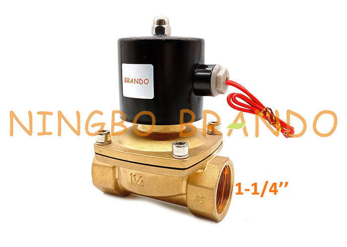 UW-35 2W350-35 1-1/4 İnç Pirinç Akış Kontrol Pirinç Solenoid Valf