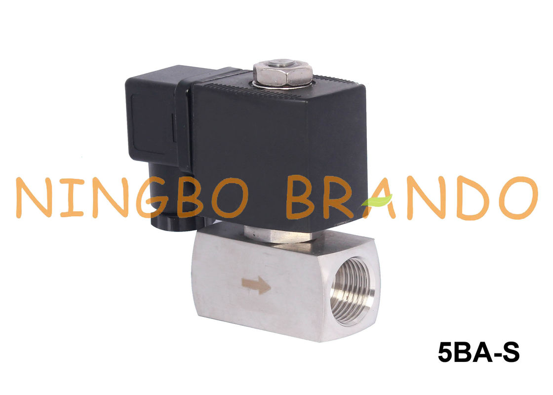 Normalde Açık Paslanmaz Çelik Solenoid Valf 1/4 3/8 1/2 İnç 24VDC 220VAC