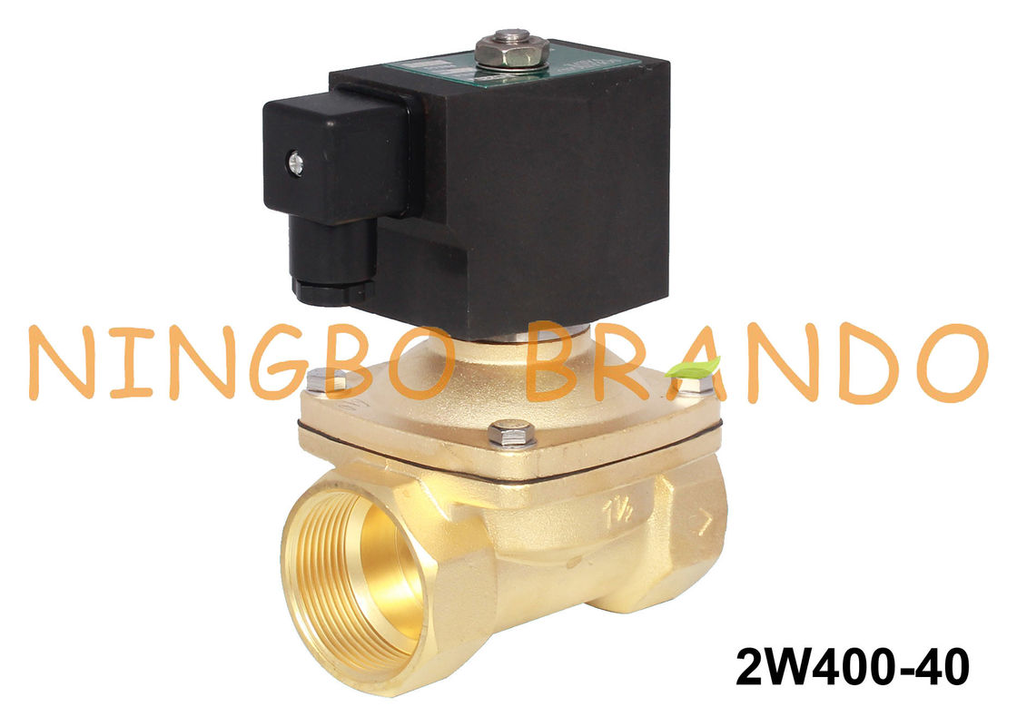 1 1/2'' 2 Yollu Elektrikli Pirinç Solenoid Valf Su 24V DC 220V AC