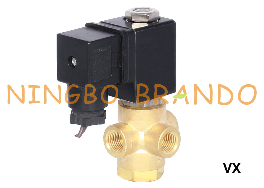 3 Yollu Pirinç Solenoid Valf Normalde Kapalı 1/8'' 1/4'' 12V 24V 110V 220V