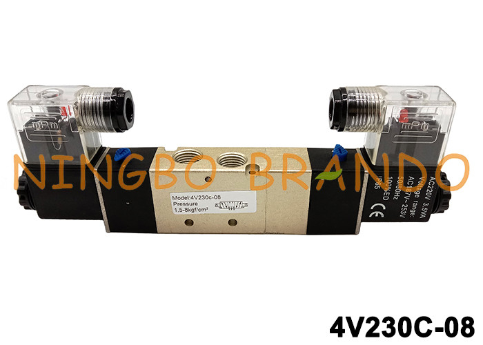 AirTAC Tip PT1/4 4V230C-08 Solenoid Valf 220V AC 24V DC 5/3 Yollu