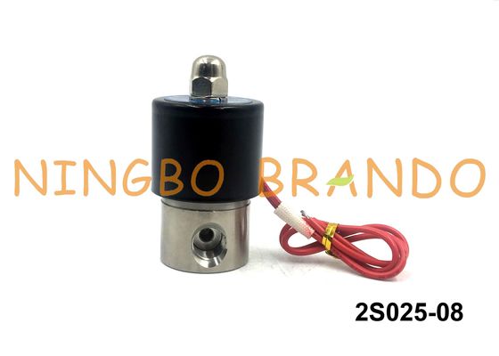 2S025-08 1/4" Normally Closed Plunger Direct Acting NBR Seal Stainless Steel 304 Solenoid Valve