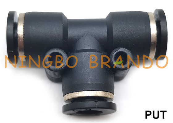 PUT Union Tee Plastik Pnömatik Hortum Bağlantı Parçaları 3 Yollu 1/8'' 1/4'' 3/8'' 1/2''