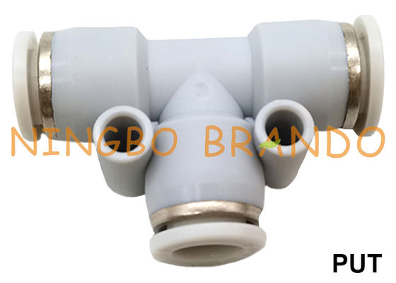 PUT 3 Yollu Union Tee T Tipi Push In Tüp Pnömatik Hortum Bağlantısı 1/8'' 1/4'' 3/8'' 1/2''