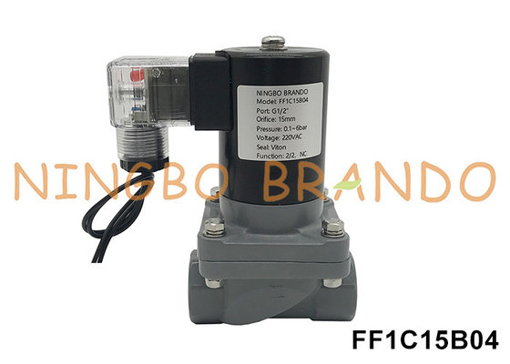 1/2' 'Korrozyona Karşı CPVC Solenoid Valve Acid Alkali Kimyasal 220V 110V 24V