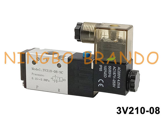3V210-08 1/4'' Pnömatik Solenoid Valf 3V210-08-NC 3V210-08-NO