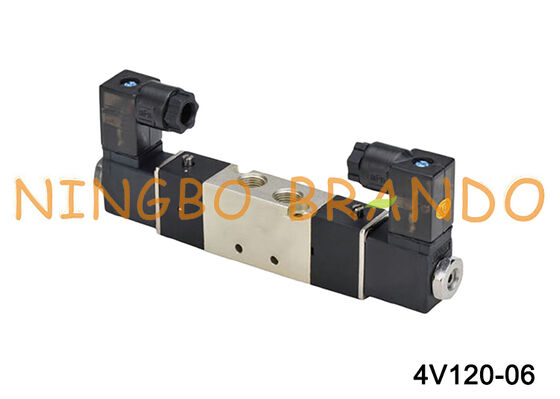 Airtac Tip 4V120-06 Solenoid Hava Valfi 5/2 Çift Pnömatik Solenoid valf