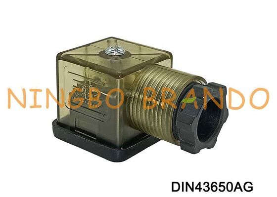 DIN43650A Solenoid Valf Bobini Konektörü 18mm MPM Kahverengi Naylon DIN 43650 Tip A