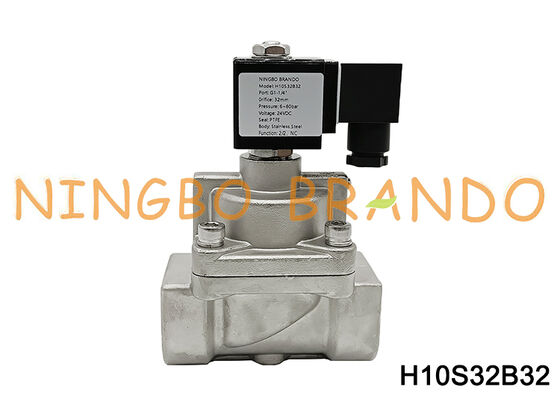 DN32 1-1/4'' 6 ila 80 bar Yüksek Basınçlı Paslanmaz Çelik Solenoid Valf 24V 220V