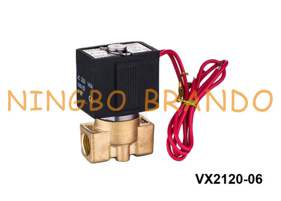 SMC Tipi Pirinç Solenoid Valf Su İçin 1/8 `` VX2120-06 1/4 '' VX2120-08 220V 24V