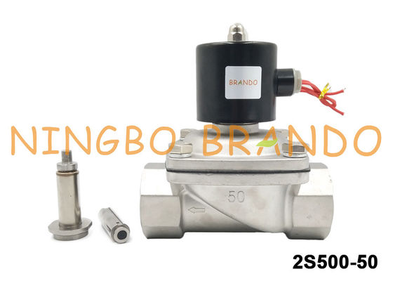 Su Arıtma DC24V AC220V için UNI-D Tipi SUW-50 G2 '' Paslanmaz Çelik Solenoid Vana