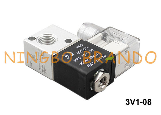 3V1-08 3 Yollu Pnömatik Hava Solenoid Valfı 1/4 '' 12V 24V 110V 220V