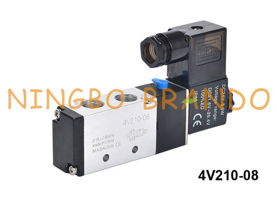 4V210-08 Airtac Tipi Pnömatik Solenoid Valf 4V210-08-DC24V DC24V