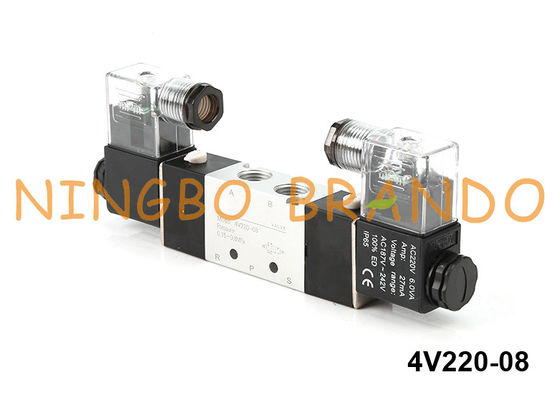 4V220-08 Airtac Tipi Pnömatik Solenoid Valf 5/2 4V220-08-B 24VDC