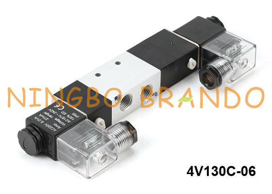 4V130C-06 Airtac Tip 5/3 Yollu Pnömatik Solenoid Valf 24VDC 220VAC