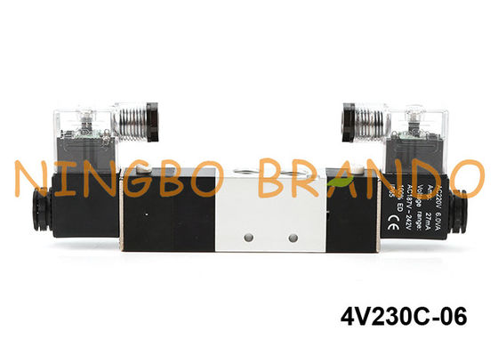 4V230C-06 Airtac Tipi Pnömatik Solenoid Valf 5 Yollu 3 Pozisyon 24V 220V