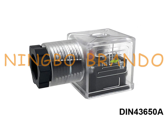 DIN43650A Solenoid Valf Bobin Konnektörü Şeffaf DIN 43650 Form A