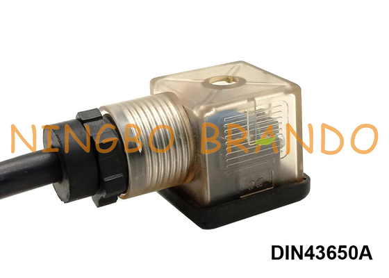 DIN 43650 Form A Solenoid Valf Bobin Konnektörü, Kablolu DIN 43650A