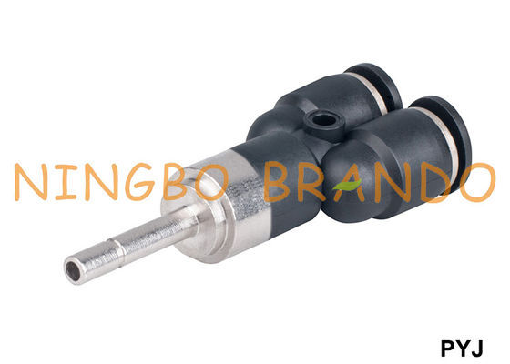 PYJ Serisi Geçmeli Y Tipi Plastik Pnömatik Hortum Ek Parçaları 3 Yollu